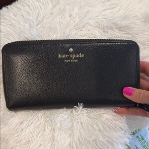 Kate Spade Black Textured Wallet